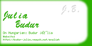 julia budur business card